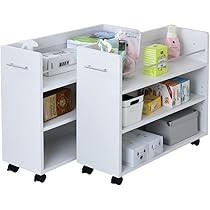 Amazon｜JKプラン 押し入れ 収納ワゴン キャスター付き 2個組