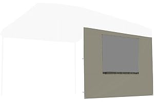 FIELDOOR タープテント 3.0m×3.0m 専用サイドシート(横幕) メッシュ窓付きタイプ 【ライトベージュ】 スチール製・アルミ製共通(G3モデル)