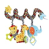 TOYMYTOY ベビーカー用おもちゃ ベッド吊りおもちゃ 赤ちゃん知育おもちゃ（モンキー、象、キリン）