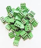 conn2u 50-pack PCBスクリューターミナルブロック, 2p 3pオプション、5.0 MM 5.08 MM 7.5 MM 7.62 MMピッチオプション、ストレート、右角度opitonal