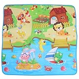 Guangqi Baby Care Play Mat両面Foam Play Mat、子供カーペットラグ床Letter動物パラダイス、子供クロールマット As description 173
