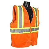 Radians SV22-2ZOM-3X Polyester Mesh Economy Class 2 High Visibility Zipper Closure Vest with Two-Ton