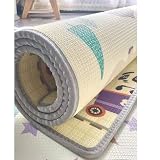 キッズカーペット プレイマット ゲームパッド 夏用 リバーシブル 動物柄 ベッドサイドマット 220CMx200CM 防音 転倒防止 防ダニ 防カビ カラフル 遊べる 知育 子ども部屋 ベビー 幼稚園 冷房対策 洗える