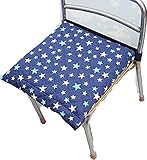 【前から取り出し】幼稚園 座布団 座布団ケース 座布団カバー(子ども用・防災頭巾入れ兼用)紺ブルー星柄　入園入学　幼稚園　保育園　小学校 自転車チャイルドシート