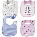 カーターズ Carter's マジックテープタイプ 女の子用　女の子用ハートフルな花柄よだれかけ4枚セット [並行輸入品]