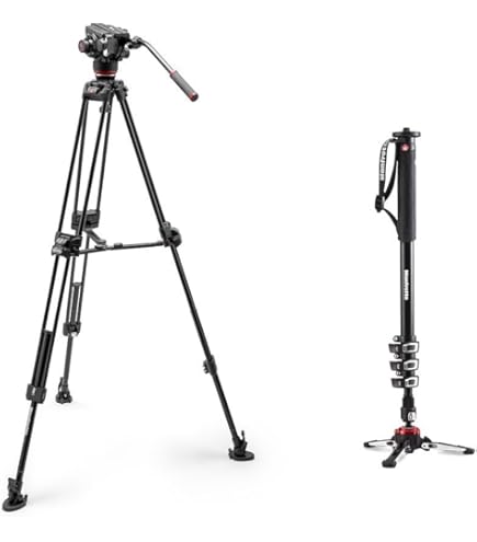Amazon | 645 FAST ツインビデオ三脚 アルミニウム | マンフロット