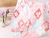 子供用　タオルケット　柔らかい肌触りスリーパー 肌触り抜群 キッズ用ブランケット 毛布 90×100cm　 (ピンク)