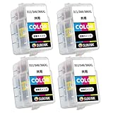 【SUNINK】キャノン 用 互換 詰め替えインク BC-366XL/BC-346XL/BC-311XL (CL/3色カラー)*4【合計4本】対応:TS3530/TS3130/TS3130S/TS3330/TS203/TR4530/MP493/MP280/MP490/MP480/MP270/MX420/MX350/iP2705