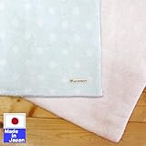 ★日本製★ 水玉両面タオル　 バスタオル (ブルー)　大きさ120cm×65cm 　綿100％ 湯上り シーツの替わりにもなります。