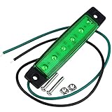 Ruanyi 2PCS 3W 200〜300lmトラック用グリーンサイドフロントマーカーインジケータライトランプ6 LEDライトDC 24V