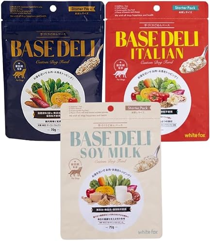 Amazon | ホワイトフォックス ベースデリ 犬 ご飯 手作り 500g 人気3種
