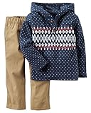 カーターズ Carter's フリース トップス ＆ パンツ 2点セット 2-Piece Hooded Fleece Top & Khaki Pant Set 24M (83-86cm) [並行輸入品
