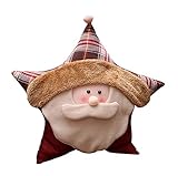 素敵なリネンスタークリスマスソファベッドホームインテリアピロークッション、祖父