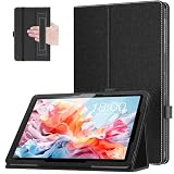 MoKo TECLAST P30T/P30 ケース ODEA A10 ケース Android 14 8コア 10インチ用保護カバー Teclast P30T/P30/ODEA A10タブレット専用ケース スタンドケース 手ホルダー付き ペンシル収納ゴム付き 8コアモデルに適用 薄型軽量 手帳型保護ケース DenimBlack