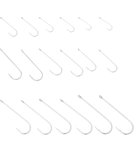 50pcs Aberdeen Fishing Hooks - Extra Long Shank, Light Wire, Size #12-6/0 For Freshwater