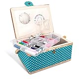 sewing box - red dots
