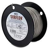 Surflonサイズ4 – 60-pound Break 1000-feet圧着画像ワイヤナイロンコーティングステンレススチール、明るい