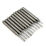 10個入り 3.175mm 超硬エンドミル 彫刻ビット0.6-1.5mm カッティングエッジ　刃物彫刻ナイフ