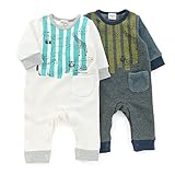 mother goose(マザーグース) カバーオール (70～80cm) キムラタンの子供服 (11521-164) チャコール 80