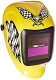 Sellstrom 24400FYL-611 Victory Lane Titan Nylon Lightweight Welding Helmet with Impulse MagSense Sha