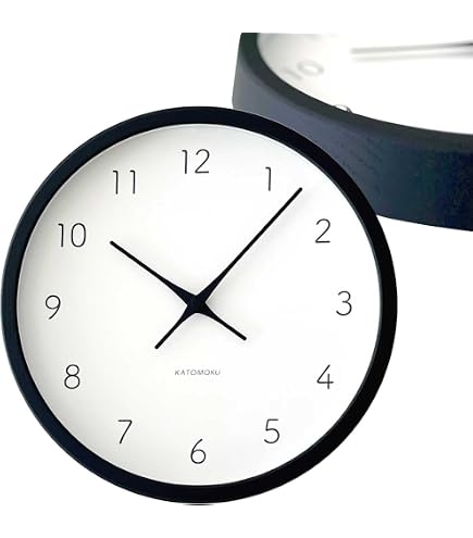Amazon.co.jp: KATOMOKU muku clock 8 八角形 ブラック km-81BK8