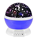 ディーマーク D-Mcark 360度回転 水晶魔球 LED ロマンチツク星空ライト おやすみトイ プロジェクター　投影ランプ 誕生日プレゼント パープル