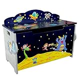 Fantasy Fields Outer Space Thematic Kids Wooden Toy Chest with Safety Hinges [並行輸入品]
