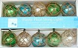 Vintage Glass-Style Buoy Float String Lights - Natural Twine [並行輸入品]