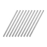 uxcell ラウンドバー 旋盤丸棒 車軸バー DIYクラフト用 304ステンレス鋼 5mm x 100mm 10個入り