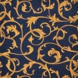Joy Carpets Any Day Matinee Acanthus Theater Area Rugs 46-Inch by 64-Inch by 0.36-Inch Navy [並行輸入品]