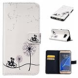 UNEXTATI Galaxy S7 Edge 用 ケース PU レザー 手帳型ケース カバー 液晶保護 カード収納 スタンド機能 Samsung Galaxy S7 Edge 対応 Case (ホワ