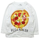 《春夏対応》 CHEEK ROOM(チイクルーム)  製品洗い加工済み42/2天竺ピザ長袖Tシャツ 100cm/OW NO.B-470206