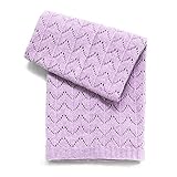 Esteffi Fan Stitch Wool Blend Baby Blanket, Lavender by Esteffi