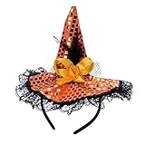 BESTOYARD Halloween Headband Witch Hat Headband for Costume Dress up Party Performance Supplies (Ora