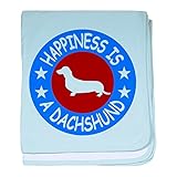 CafePress – Dachshundベビーブランケット – スーパーソフトベビー毛布、新生児おくるみ 標準 ブルー 506438099-0-98-0