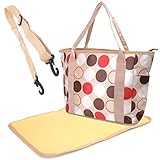Babyhugs? Cute Design 3pcs Tote Nappy Changing Diaper Bag Set including Changing Mat - Large Spots b