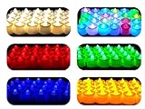 LED キャンドルライト ゆらぎ イルミネーション ライト 24個 セット（ブルー）