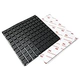 【EDEN】 業務用 黒色 戸当たり クッション 立方体 100粒 幅10mm 厚み4mm すべり止め 衝撃吸収 消音 キズ防止 [E359]