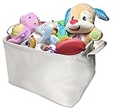 100% Cotton Premium Quality Canvas 17 Long Collapsible Child Toy Storage Bin Baby Clothes Hamper Nur