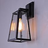 CGJDZMD 壁Sconceロフトライトウォールライトランプ透明ガラスランプシェードアンティークレトロシングルヘッドE27 Disignライトコリドールライトキッチンライトと壁ランプを継手