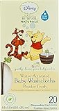 Disney Baby WINNIE THE POOH Daily Renewal Naturalsﾃδづつｮ Baby Washcloths Powder Fresh, One 20-ct Box 