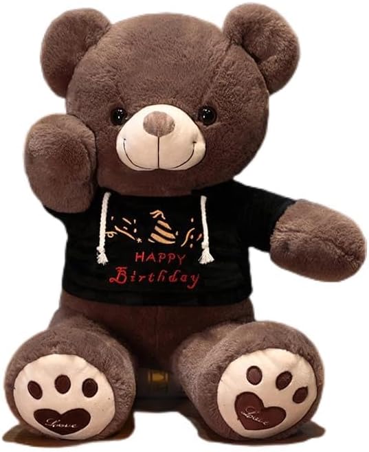 HYAKURIぬいぐるみ 特大 くま/テディベア 可愛い熊 動物 大きい/巨大 お誕生日 プレゼント/熊縫い包み/クマ抱き枕/お祝い/ふわふわぬいぐるみ (B, 60cm)