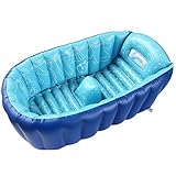 WENJUN ベビーバスタブ柔らかくて快適な赤ちゃんインフレータブルタブ新生児のベビーバスタブ折りたたみバスタブ ( 色 : 青 , サイズ さいず : 88*55*25cm )