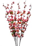 36 " Delicate Peach Sakura桜シルク花の可愛いPeach Fuzzフルーツ( 6個)