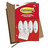 コマンドLarge Wireフック、4フック、8ストリップ、Holds up to 5ポンド、gp069 – 4 NA、簡単に開くパッケージ