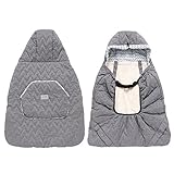 ダニＮＯ！ハウスダストＮＯ！　アンチアレルギー素材　2WAY　裏地ボア　防寒　ベビーケープ(全ての抱っこひも、ヒップシート、ベビーカー装着可能)【todbi_warmer】 (グレー)