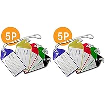 Amazon | セイワプロ カラフル ビニールネームタグ 5枚入 (3袋) | 名札