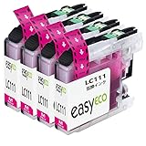 Brother LC111-Mブラザー互換インクカートリッジ お得の4本マルチパック 大容量タイプ 残量表示機能付 対応機種: DCP-J957N/MFC-J980DN/DWN MFC-J890DN/DWN MFC-J870N MFC-J820DN MFC-J720 DCP-J552NW MFC-J987DN/DW MFC-J897DN/DWN