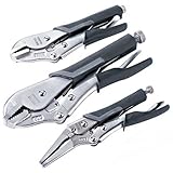 J S PRODUCTS 140988 Lock Pliers Set, 3-Pack [並行輸入品]