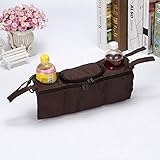 ボトルホルダー トレー ベビーカー用 多機能 小物入れ ポケット ドリンクホルダー ボトル ジャグ 弁当箱 水筒 お菓子 携帯などの小物を収納 ポーチ バッグ ぶら下げ バギー 整理 簡単取付 お出か